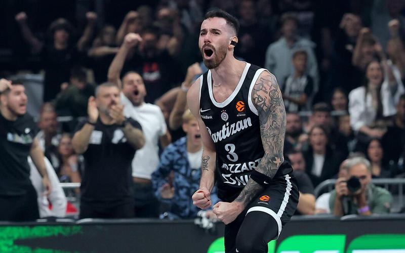 Luka Vildosa procvetao u Partizanu: Košarkaš crno-belih oborio rekord na meču protiv Pariza